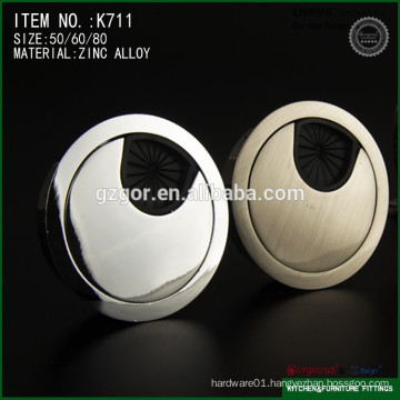 80mm zinc alloy computer desk grommet covers